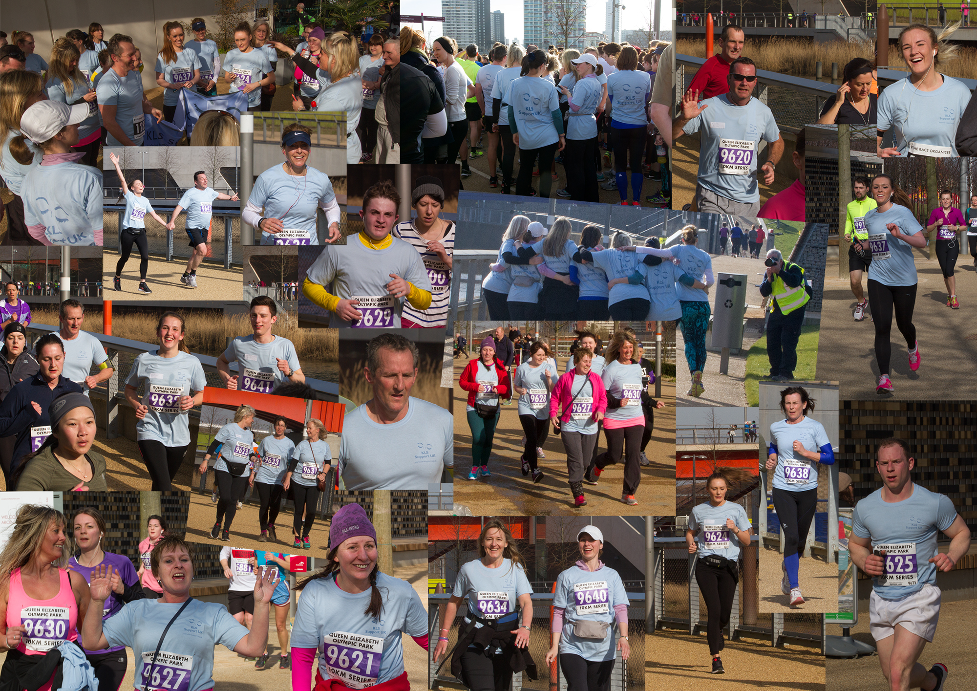 Collage of photos from Saturday's 10k run/walk